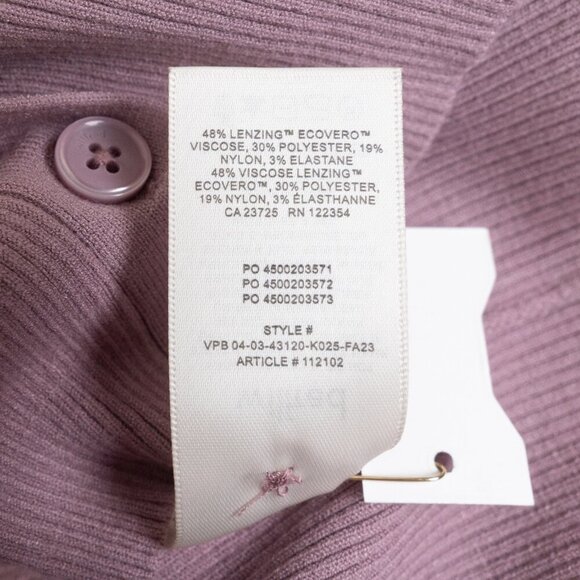 Aritzia Wilfred Cardigan V Neck Sweater Soft Knit Slim Claremont Pink Purple - Picture 12 of 14